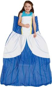 img 4 attached to 👸 Blue Silver Lilly Princess Dress Blanket - Girls Dress Up Costume Fleece Sleeping Bag Blanket