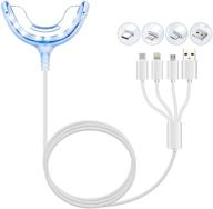 🦷 towode teeth whitening with led light - 16 blue led accelerator lights tray - 4 in 1 charger for iphone & android - usb led whitening enhancer light trays logo