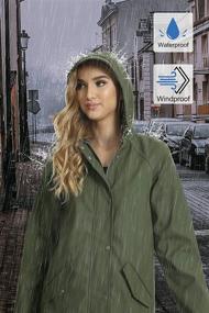 img 3 attached to Fahsyee Women's Waterproof Outdoor Raincoat Windbreaker Jacket for Coats, Jackets & Vests