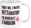 anatomy merchandise basically surgeon coffee logo