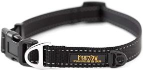 img 4 attached to 🐾 Mighty Paw Reflective Dog Collar: Premium Nylon, High Visibility Pet Collar with Buckle and Reflective Stitching - Lightweight, Adjustable for Small and Large Dogs