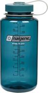 🔵 nalgene 32-ounce wide mouth water bottle in cadet blue logo