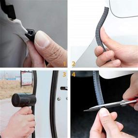 img 2 attached to Car Door Edge Guards Strip U Shape Flexible Car Door Protector Rubber Anti-Collision Rubber Trim Seal Lining Protect From Chips