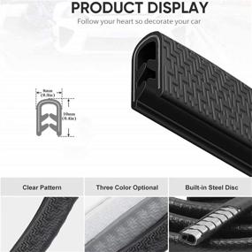 img 3 attached to Car Door Edge Guards Strip U Shape Flexible Car Door Protector Rubber Anti-Collision Rubber Trim Seal Lining Protect From Chips