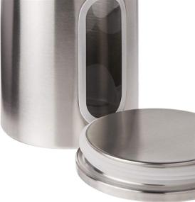 img 1 attached to 🥫 Fox Run 6103 Stainless Steel Canister Set, 3-Piece Metallic, 5.75 x 6 x 8.5 inches