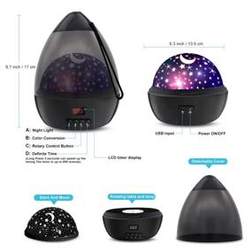 img 1 attached to 🌟 MOKOQI Star Projector Night Light for Kids - Glow in The Dark Stars Light Projector for Bedroom with Timer - Ideal Christmas Xmax Birthday Gift for 3-8 Year Old Boys - Girls