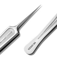 mr.green long needle nose tweezers - precision eyebrow, splinter & blackhead removal tool logo