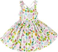 charming vintage floral backless sundress: exquisite girls' clothing for dresses logo