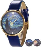 🎨 pavaruni van gogh starry night art watch gift – minimalist design, artwork collection for birthdays logo