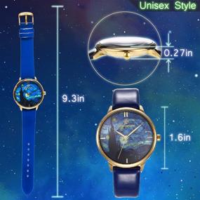 img 2 attached to 🎨 Pavaruni Van Gogh Starry Night Art Watch Gift – Minimalist Design, Artwork Collection for Birthdays