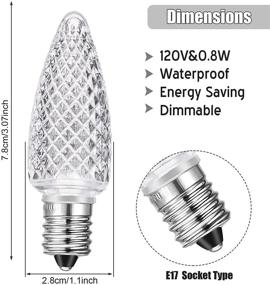 img 2 attached to 50 Pieces C9 Christmas Light Replacement Bulb E17 Led Christmas Light Replacement Bulb Outlet Faceted Christmas Bulb Led For Holiday Decoration (Warm White