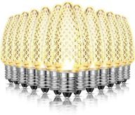50 pieces c9 christmas light replacement bulb e17 led christmas light replacement bulb outlet faceted christmas bulb led for holiday decoration (warm white логотип