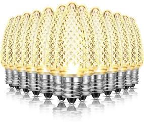img 4 attached to 50 Pieces C9 Christmas Light Replacement Bulb E17 Led Christmas Light Replacement Bulb Outlet Faceted Christmas Bulb Led For Holiday Decoration (Warm White