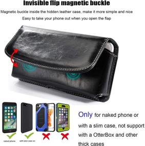 img 3 attached to 📱 Kiwitatá iPhone 12 11 Horizontal Carrying Holster Belt Clip Pouch Case for iPhone Xs Max XR 7 Plus Galaxy S10e S9 S8 - Cell Phone Holster