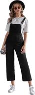 👖 shein corduroy cropped pants overalls pinafore jumpsuit with front pockets for women logo