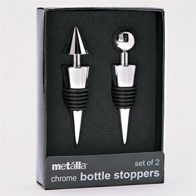 img 1 attached to Set of 2 Prodyne Heavy Chrome Wine Bottle Stoppers - Enhancing SEO