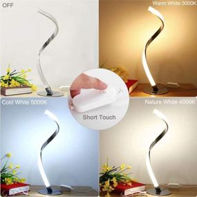 img 3 attached to 🌟 Enhance Your Space with Modern Spiral Table Lamp: Stepless Dimming, 3 Color Options, and Warm/Natural/Cold White Light for Living Room, Bedroom, Office