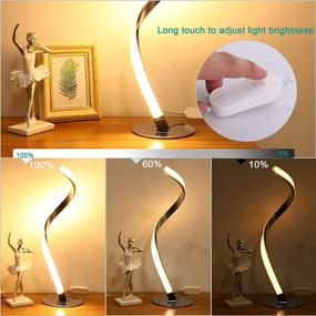 img 2 attached to 🌟 Enhance Your Space with Modern Spiral Table Lamp: Stepless Dimming, 3 Color Options, and Warm/Natural/Cold White Light for Living Room, Bedroom, Office