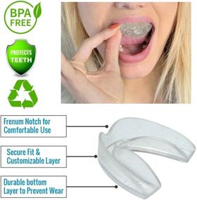 img 1 attached to USA Made Mouth Guard for Grinding Teeth - 4 Pack, Thin and Trim Anti Grinding - Teeth Whitening Dental Guard, Stops Bruxism & Clenching Teeth at Night, No BPA - Includes Night Mouth Guard Case