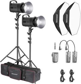 img 4 attached to 📸 Neewer 600W Photo Studio Strobe Flash Lighting Kit: Complete Set for Studio Video Shooting