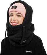 shy velvet balaclava: wind-resistant winter face mask for men and women - keep cozy with fleece ski mask, warm face cover hat cap scarf logo