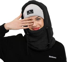 img 3 attached to Shy Velvet Balaclava: Wind-Resistant Winter Face Mask for Men and Women - Keep Cozy with Fleece Ski Mask, Warm Face Cover Hat Cap Scarf