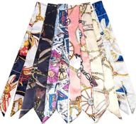 stylish scarf bags for women: 2/6/10 pack handbag scarfs for hair, neck & fashionable gifts logo