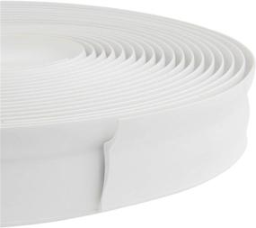 img 4 attached to 🚪 32.8ft Long Garage Door Weather Stripping - Top and Sides Rubber Seal Strip Replacement, Universal Sealing Professional - Weatherproof White