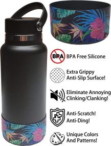 img 3 attached to 🧴 Hydro Heel Protective Silicone Bottom Sleeve: Ultimate Protection for Vacuum Insulated Stainless Steel Water Bottles, 12oz-40oz. Anti-Slip, Anti-Scratch, Rubber Flex Skin Cover