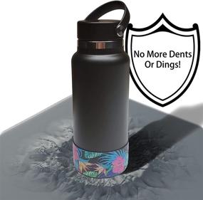 img 1 attached to 🧴 Hydro Heel Protective Silicone Bottom Sleeve: Ultimate Protection for Vacuum Insulated Stainless Steel Water Bottles, 12oz-40oz. Anti-Slip, Anti-Scratch, Rubber Flex Skin Cover