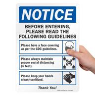 🚧 enhance safety measures with smartsign notice entering guidelines plastic logo