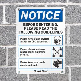 img 1 attached to 🚧 Enhance Safety Measures with SmartSign Notice Entering Guidelines Plastic