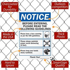 img 3 attached to 🚧 Enhance Safety Measures with SmartSign Notice Entering Guidelines Plastic