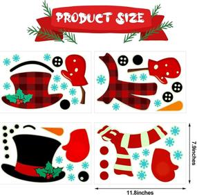 img 3 attached to Christmas Door Stickers Decor: Large Snowman Stickers with Snowflake Decals - Luminous Snowman Door Decorations for Refrigerator, Wall, Window - Lovely Style