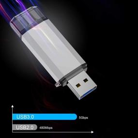 img 2 attached to Флеш-накопитель VICFUN USB C на 128 ГБ - USB 3.0 и USB C OTG 2 в 1 для смартфонов и компьютеров с USB-C