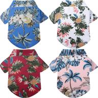 🐶 stay cool and stylish: 4-piece hawaiian t-shirts for dogs, perfect summer apparel in xx-large size логотип