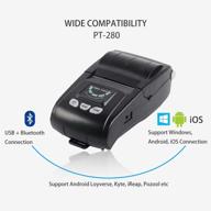🖨️ gainscha pt-280: top-quality mobile bluetooth receipt printer 58mm for business esc/pos - supports android, ios, windows logo