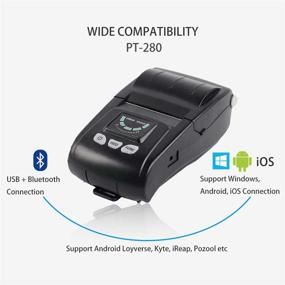 img 4 attached to 🖨️ Gainscha PT-280: Top-Quality Mobile Bluetooth Receipt Printer 58MM for Business ESC/POS - Supports Android, iOS, Windows
