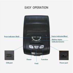 img 3 attached to 🖨️ Gainscha PT-280: Top-Quality Mobile Bluetooth Receipt Printer 58MM for Business ESC/POS - Supports Android, iOS, Windows