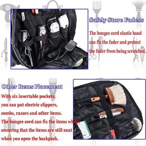 img 3 attached to Ultimate Professional Barbers Bag and Hairstylists Backpack: Travel Hairdressing Tool Organizer for Clippers and Supplies - Makeup Academy School Bag with Waterproof Design and Golden Zipper