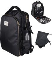 ultimate professional barbers bag and hairstylists backpack: travel hairdressing tool organizer for clippers and supplies - makeup academy school bag with waterproof design and golden zipper logo