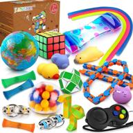 🧩 21-piece sensory fidget toys set for stress relief, adhd, add, anxiety, and autism - fidget box with mochi squishy toys, stress balls, marble mesh, and more logo
