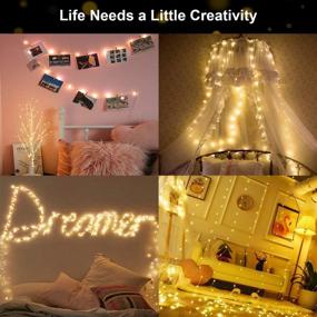 img 3 attached to Festive Christmas Fairy Lights with 100 LED Photo Clip String Lights - Perfect for Hanging Pictures, Bedroom Decor, Christmas Parties & More!