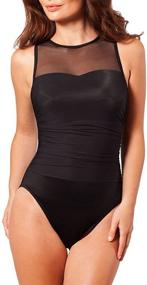 img 2 attached to 👙 Flattering Neckline Miraclesuit Swimwear: Underwire Women's Clothing for a Chic Rendezvous