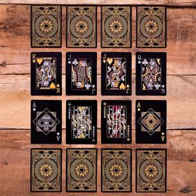 img 2 attached to Brybelly Blind Tiger Prohibition & Speakeasy Themed Black & Gold Custom Deck of Playing Cards: Plastic-Coated, Standard Index, Poker Size - A Classic Touch for Card Game Enthusiasts