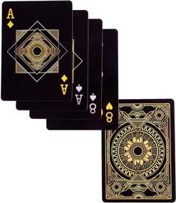 img 3 attached to Brybelly Blind Tiger Prohibition & Speakeasy Themed Black & Gold Custom Deck of Playing Cards: Plastic-Coated, Standard Index, Poker Size - A Classic Touch for Card Game Enthusiasts