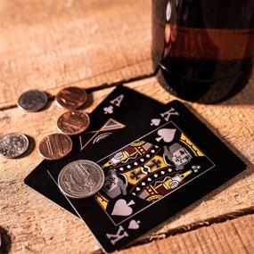 img 1 attached to Brybelly Blind Tiger Prohibition & Speakeasy Themed Black & Gold Custom Deck of Playing Cards: Plastic-Coated, Standard Index, Poker Size - A Classic Touch for Card Game Enthusiasts