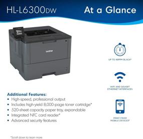 img 2 attached to HL-L6300DW Brother Monochrome Laser Printer: Wireless Networking, Mobile & 🖨️ Cloud Printing, Duplex & Large Paper Capacity, Amazon Dash Replenishment Ready