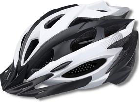 img 4 attached to 🚴 Adjustable Mountain Bike Helmet for Adults – Safety Protection for Men and Women – Ultralight Cycling Bicycle Helmet with Detachable Visor, LED Tail Light, Inner Padding, and Chin Protector