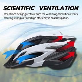 img 1 attached to 🚴 Adjustable Mountain Bike Helmet for Adults – Safety Protection for Men and Women – Ultralight Cycling Bicycle Helmet with Detachable Visor, LED Tail Light, Inner Padding, and Chin Protector